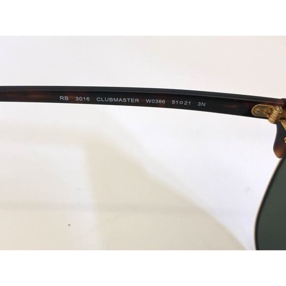 Ray-Ban RB3016 W0366 Havana Gold Clubmaster , Polarized G-15 Lens 51-21 - Picture 7 of 11